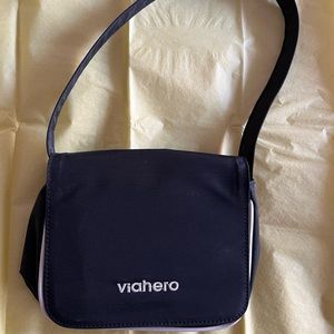Viahero black zip flap bag (pre-owned)